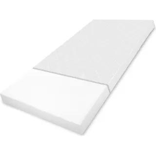 Babymatratze Reisebett Matratze 120 x 60 x 9 cm Reisematratze für Babybett Schaumstoffmatratze Kindermatratze - Weiß