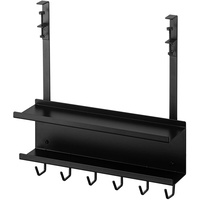 YAMAZAKI 5462 SMART Unter-Tisch Kabel- & Router-Organizer, schwarz, Stahl, Minimalistisches Design
