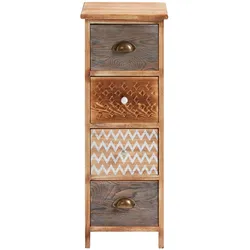 Kommode HEINE HOME, beige (natur), B:30cm H:81,5cm T:30cm, Massivholz, Sideboards