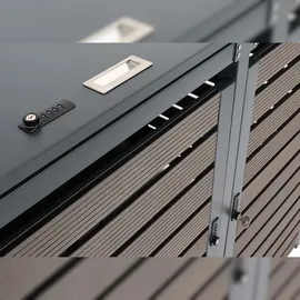 Mendler Mülltonnenverkleidung HWC-K14 119 x 140 x 102 cm anthrazit