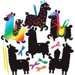 Schöne Lama Kratzbild-Dekorationen  (pro Set 10) Kratzbilder