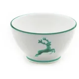 Gmundner KERAMIK Müslischale groß Durchmesser : 14 cm grüner Hirsch Geschirr, handgemacht in Österreich