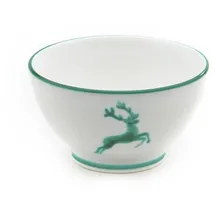 Gmundner KERAMIK Müslischale groß Durchmesser : 14 cm grüner Hirsch Geschirr, handgemacht in Österreich