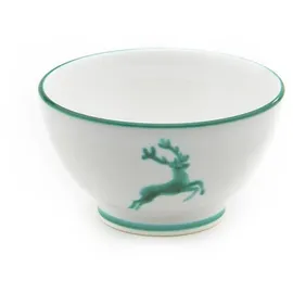 Gmundner KERAMIK Müslischale groß Durchmesser : 14 cm grüner Hirsch Geschirr, handgemacht in Österreich