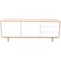 Miliboo Sideboard skandinavisch Holz Weiß 195 cm SID