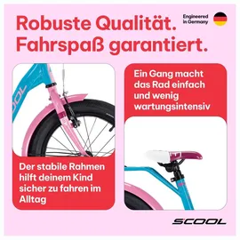 S'COOL niXe 16 Zoll RH 23,5 cm ocean/pink