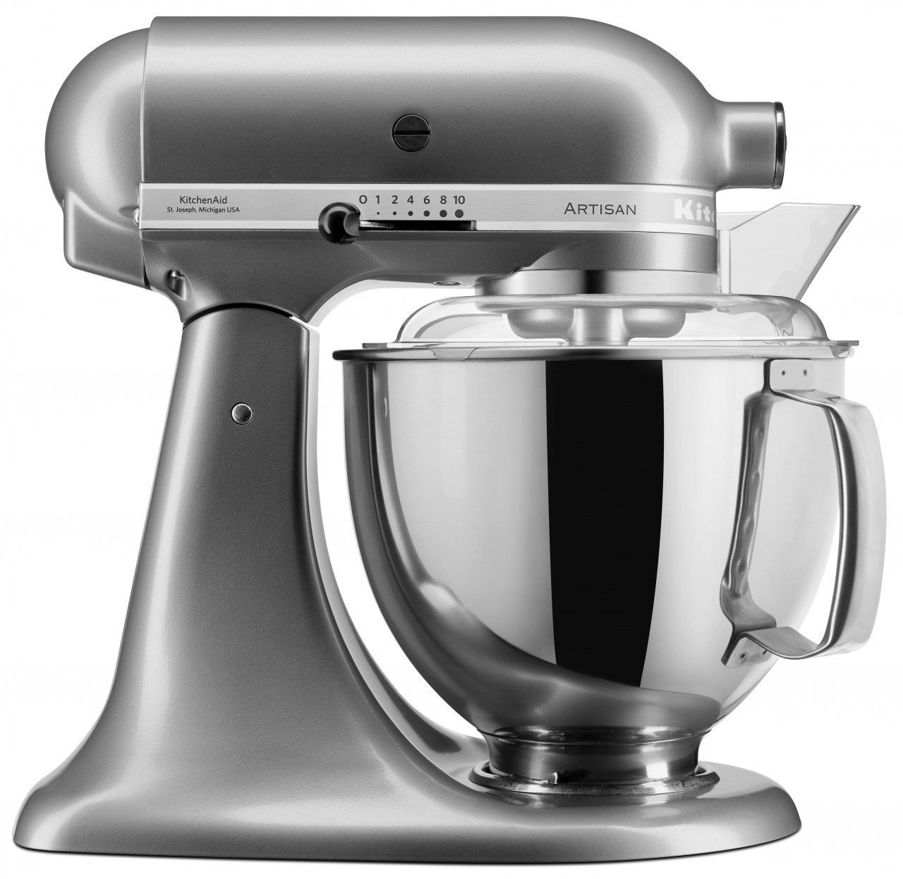 Preisvergleich Produktbild KitchenAid Küchenmaschine KitchenAid 4,8 L 5KSM175 Artisan Küchenmaschine Allrounderset silberfarben