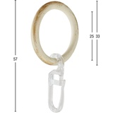 GARESA Gardinenring »Ring mit Haken«, (20 St.), für Durchmesser bis 16 mm, einfache Montage, goldfarben