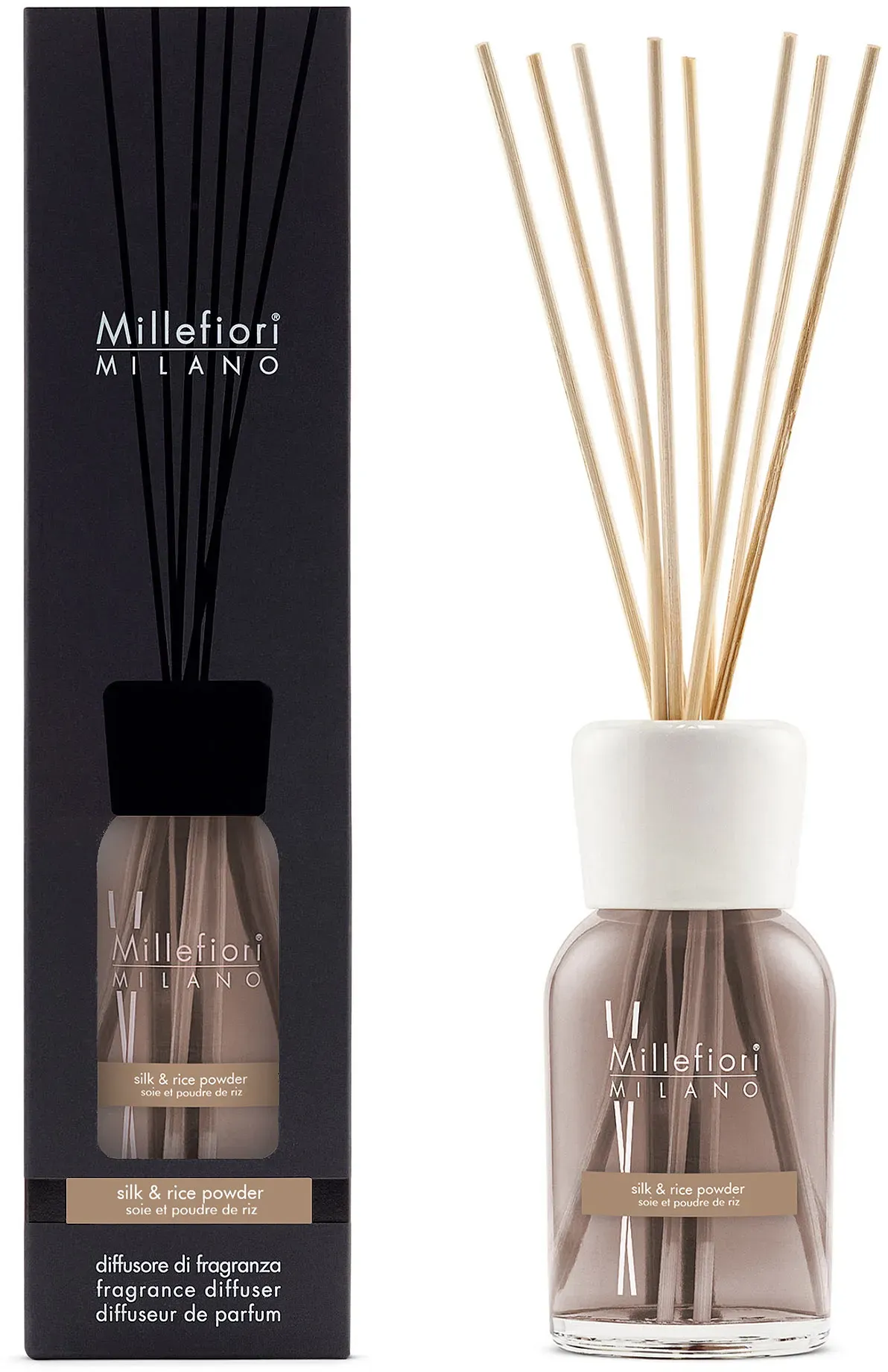 MILLEFIORI MILANO Raumduft Diffuser 500 ml SILK & RICE POWDER