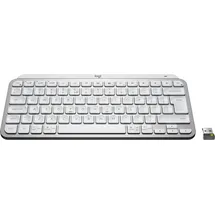 Logitech MX Keys Mini for Business Pale Gray, weiß/grau, LEDs weiß, Logi Bolt, USB/Bluetooth, US (920-010609)