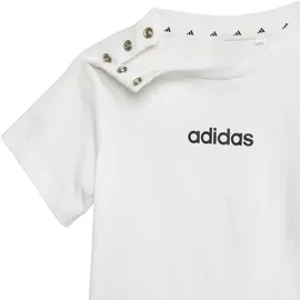 adidas - Kid's Linear Logo T-SET 160 - Jogginganzug Gr 86 weiß
