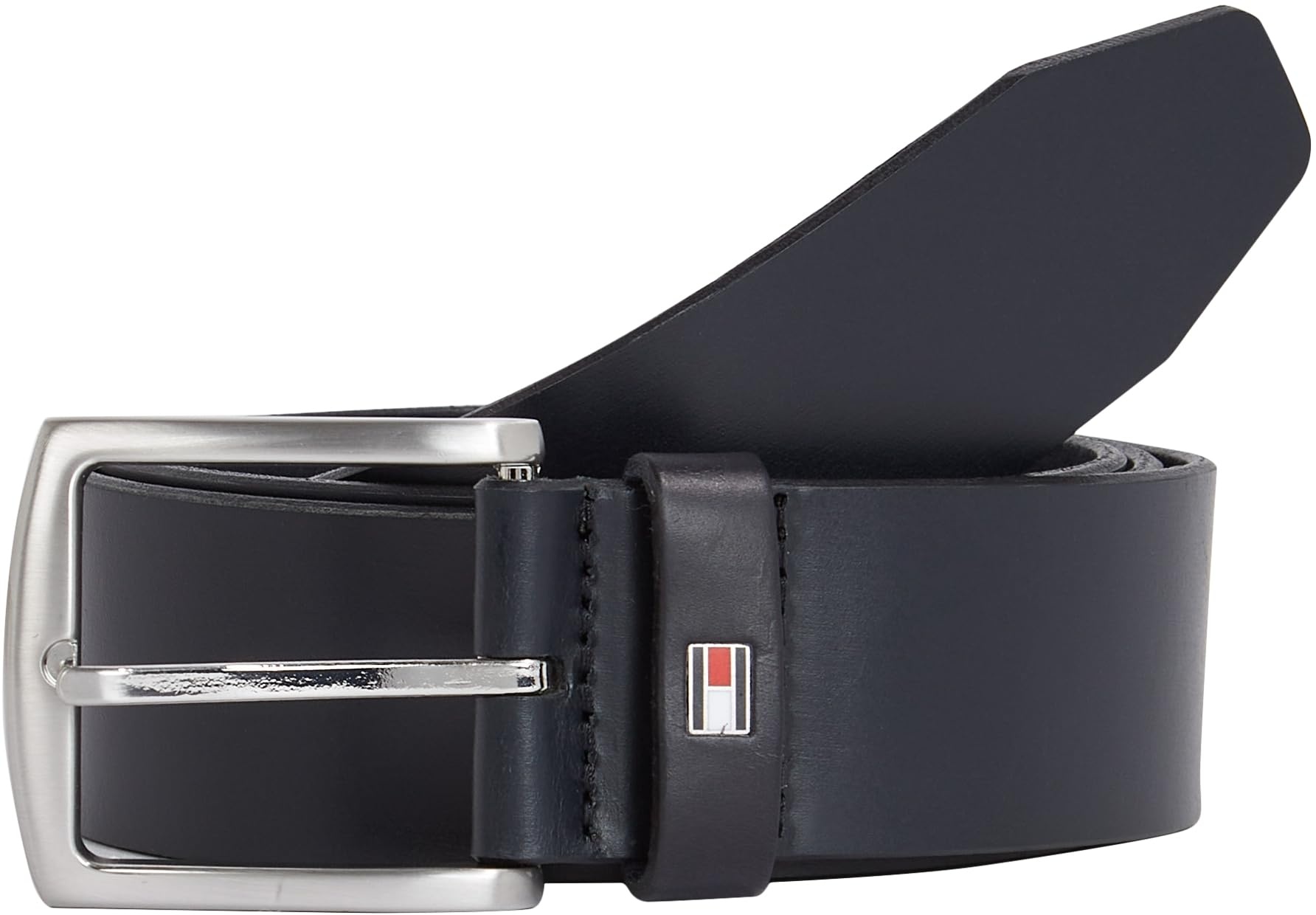 Tommy Hilfiger Herren Gürtel New Denton Belt 4.0 Ledergürtel, Blau (Midnight), 85