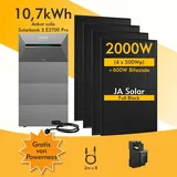 Powerness® Balkonkraftwerk mit Speicher, Anker SOLIX Solarbank 3 E2700 Pro mit 3x SOLIX Solarbank 2 BP2700 Erweiterungsakku und JA Solar 2000W Module