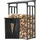Quick Star Kaminholzregal Metall 130 x 70 x 185 cm mit Wetterschutz Anthrazit