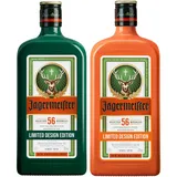 Jägermeister – Limited Design Edition – 2 x 0,7l Premium Kräuterlikör 35% Vol. – 1 x #HerbalGreen und 1 x #CultureOrange 56 erlesene Kräuter – Das Original aus Wolfenbüttel