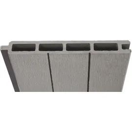 MCW WPC-Sichtschutz Savoie, Zaun Windschutz, WPC-Pfosten zum Einbetonieren ~ Erweiterungselement schmal, 98cm grau