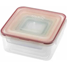 Lock & Lock Frischhaltedose quadratisch weiß 1,2 l 5-teilig