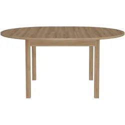 Esstisch FORTE "Attention", braun (rivera eiche, rivera eiche, rivera eiche), B:130cm H:78,1cm T:130cm, Tische, Esstisch, rund, ausziehbar, Einlegeplatte innenliegend