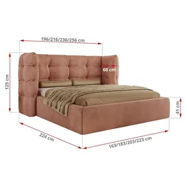 MKS Meble FLONELLE CLASSIC 200 x 200 cm Rosa