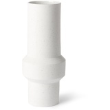 HKliving - speckled clay Vase straight, M, Ø 13 x 32 H cm, weiß