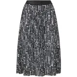 GOLDNER A-Linien-Rock Damen Gestreift Schwarz/Weiß 38