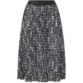 GOLDNER A-Linien-Rock Damen Gestreift Schwarz/Weiß 38