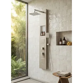 Badplaats Duschpaneel Monterra 140 x 20 cm – Aluminium-duschset