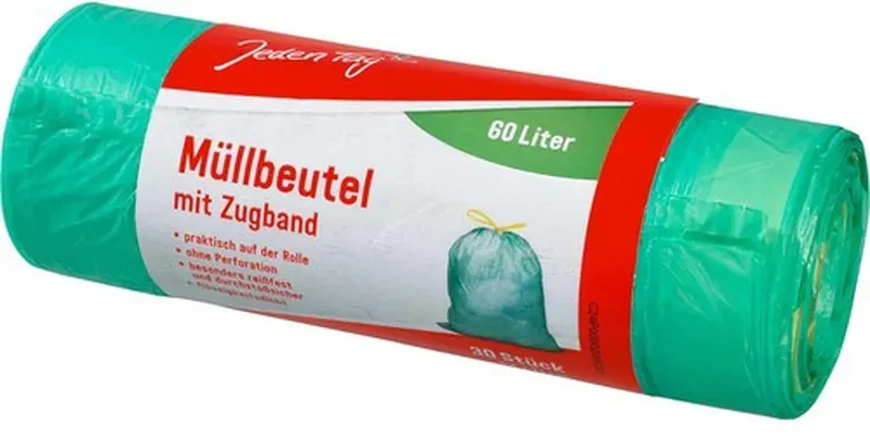 Müllbeutel mit Zugband 60L