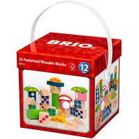 BRIO 30112 Baustein-Box - Farbenfrohe Holzbausteine mit Lernfunktionen in