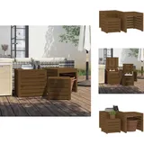 Vidaxl - 3-tlg. Gartenbox-Set Honigbraun Massivholz Kiefer - Gartenmöbel - Holz Gartenmöbel - Kiefernholz Möbel - Gartenbox - Stauraum Gartenmöbel
