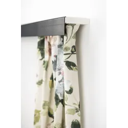 Gardinenschiene GARESA "Kunststoffschiene mit Blende", schwarz, L:380cm, Kunststoff, Gardinenstangen, Deckenmontage, verlängerbar, einfache Montage, schlicht