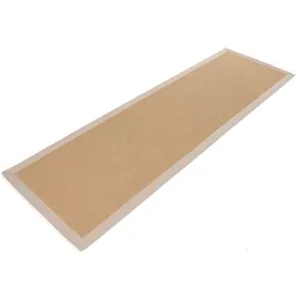 carpetfine Sisalteppich CARPETFINE "Sisal , auch als Läufer erhältlich", beige, B:80cm H:5mm L:400cm, Sisal, Teppiche, Sisalteppich, mit farbiger Bordüre, Anti Rutsch Rückseite, viele Größen, Wohnzimmer