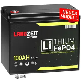 LANGZEIT Batterien Langzeit LiFePO4 100Ah 12V