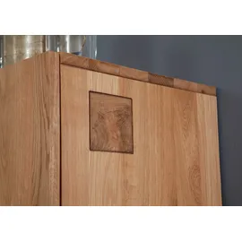 Massivmoebel24 Schrank Wild-/Zerreiche 50x43x180 natur geölt FRANKFURT 113