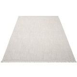 Carpet City Teppich »CLASICO 0052«, rechteckig, Kurzflor, Fransen, Meliert, Boho-Stil, Wohnzimmer, beige