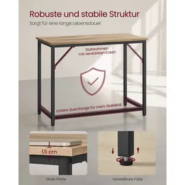 VASAGLE Schreibtisch 100 cm x 50 cm / Braun