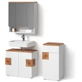 livinity Tanaro 3-tlg. Weiß/Eiche