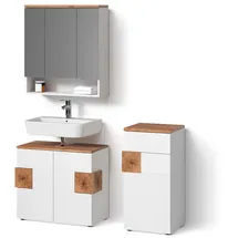 livinity Tanaro 3-tlg. Weiß/Eiche