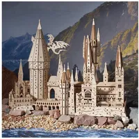 UGEARS Harry Potter Hogwarts Schloss Bausteine für Erwachsene - Harry Potter Holzpuzzle für Teenager - 3D-Puzzles für Erwachsene - Harry Potter Schloss Modell