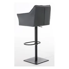 CLP 2er Set Barhocker Damaso Kunstleder grau/schwarz