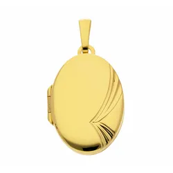 Ketten-Anhänger ADELIA ́S "Damen Goldschmuck 333 Gold Medaillon Anhänger", gold, Schmuckanhänger, Damen, Gold, 333 Gold Goldschmuck für Damen