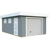 Palmako Garage Rasmus 4,20 x 5,98 m grau mit Sektionaltor
