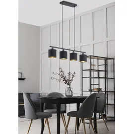 Trio Tommy 4-flg. schwarz matt/schwarz