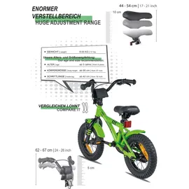 PROMETHEUS BICYCLES Hawk 12 Zoll RH 20 cm grün/schwarz