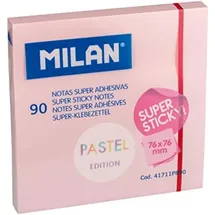 Milan Block, 90 Notizen Super Haftnotizen 76x76 Pastellrosa,