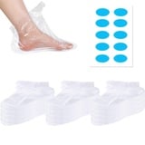 PLABBDPL Paraffinwachs Fußmaske Fußabdeckung, 100Pcs Clear Plastic Einwegstiefel Paraffin Bad Liner Fussmaske für die Fußpediküre Hot Spa Wax Treatment Fußabdeckungen Taschen Paraffin Fußmaske Socken