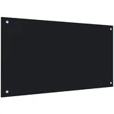 vidaXL Küchenrückwand Schwarz 90x50 cm Hartglas