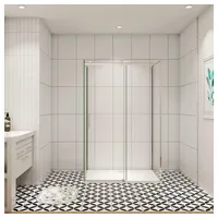 duschspa Komplettdusche 8mm ESG NANO Glas Schiebetür Duschkabine Duschabtrennung, BxT: 140x80 cm, Einscheibensicherheitsglas, Sicherheitsglas, Set 140 cm x 80 cm