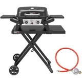 Royal Gourmet Tragbarer 2-Brenner Gasgrill schwarz