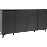 Carryhome Sideboard Anthrazit, Schieferfarben - B/H/T ca. 177,00x92,00x40,00